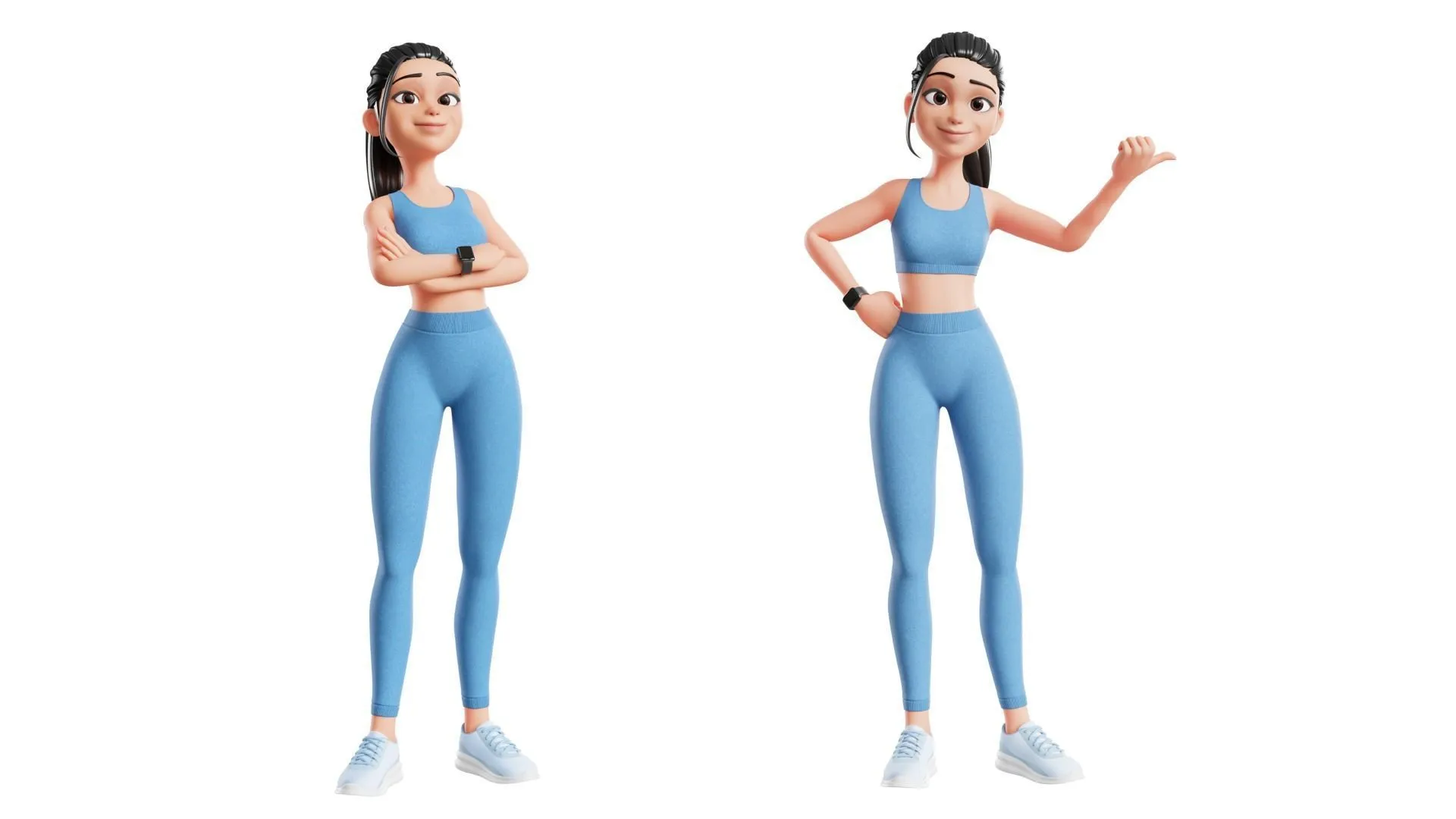Sports Gym Fitness Woman professional render
